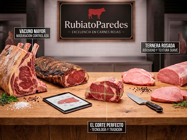 Cortes de carne de vacuno mayor y ternera de Rubiato Paredes distribuido por mass PROFESIONAL en Asturias